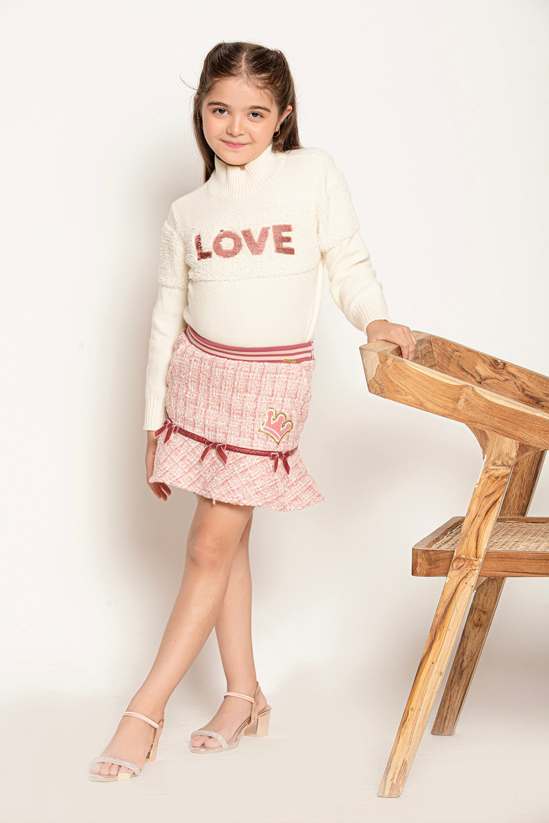 Girls Pink Mini Skirt