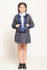 One Friday Petite Houndstooth Navy Skirt