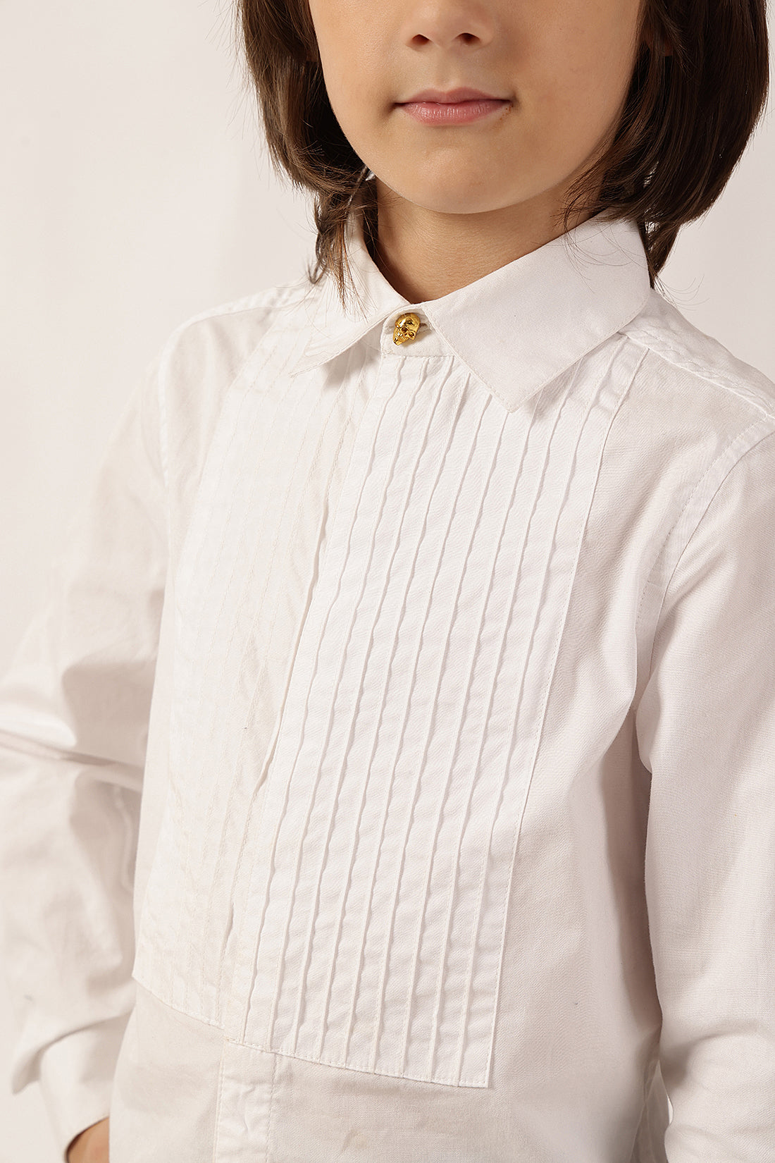 Boys Off White Cotton Blend Shirt – Smart Wear | One Friday