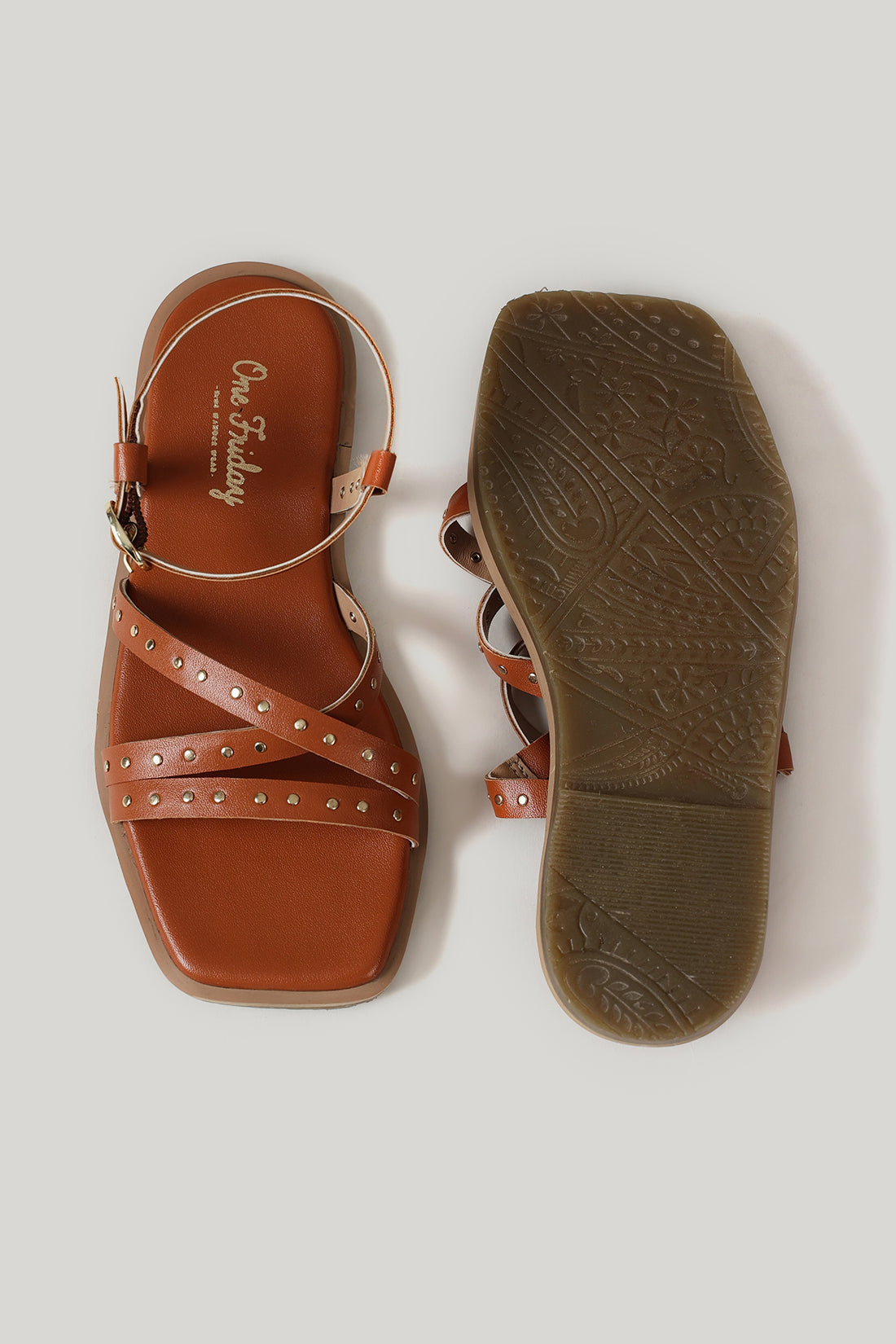 One Friday Girls Tan Solid Sandal