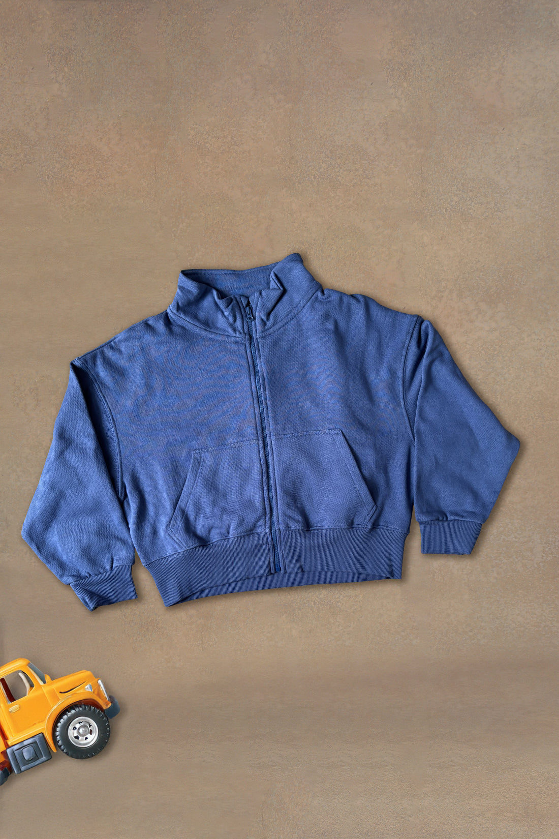 One Friday Kids Girls Blue Solid Sweatshirt With Trouser