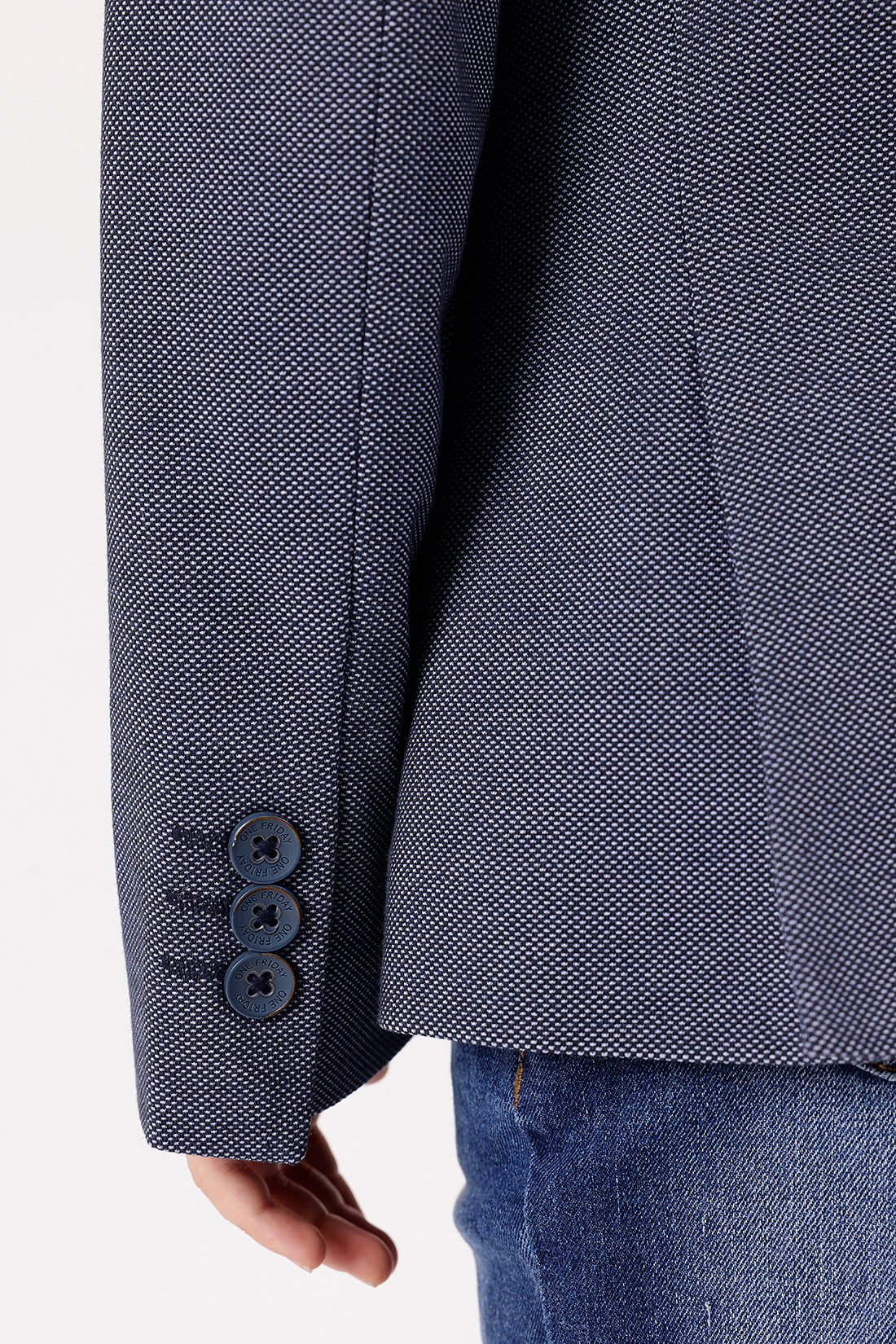 Boys’ Blue Formal Blazer with Chest Pocket Square