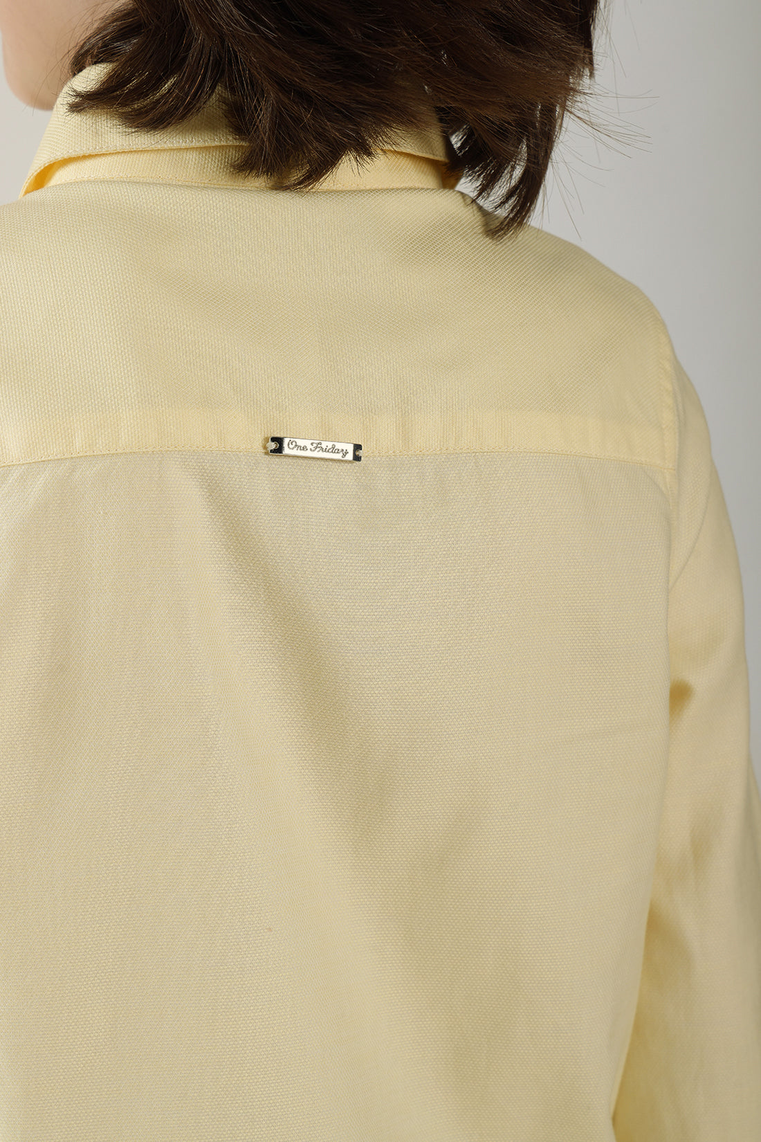 Boys Yellow Regular Full Sleeve Solid Shirt by One Friday