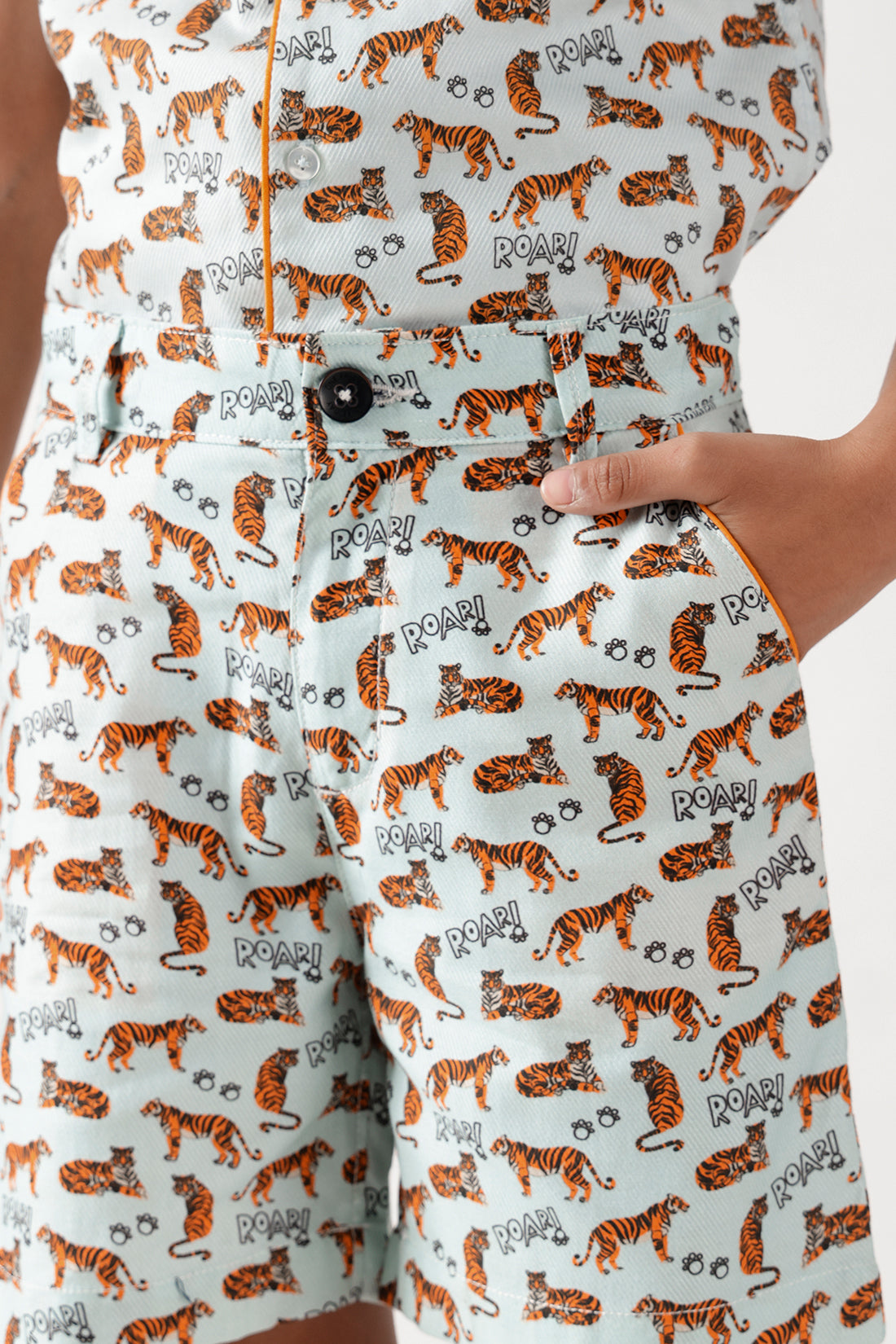 Boys Multi-Colored Half Sleeve Printed Co-Ord Set by One Friday