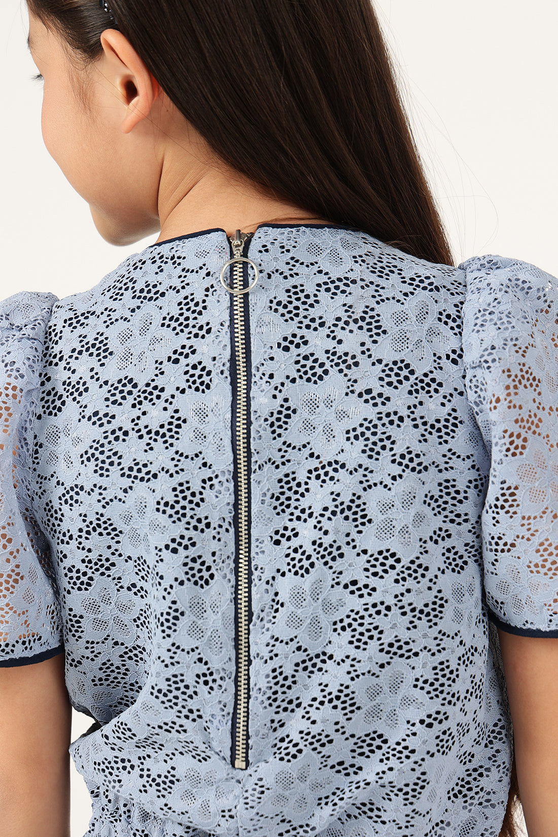 Girls Blue Woven Dress