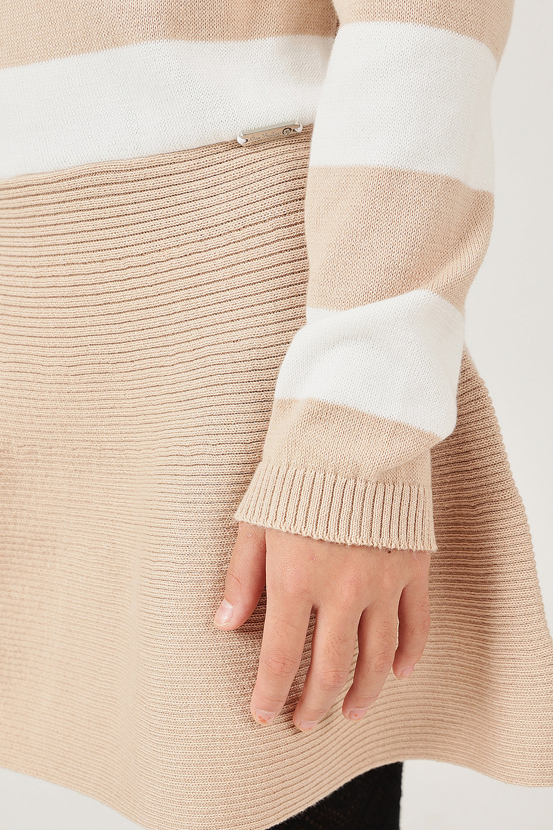 Girls Striped Cotton Knit Full Sleeve Dress