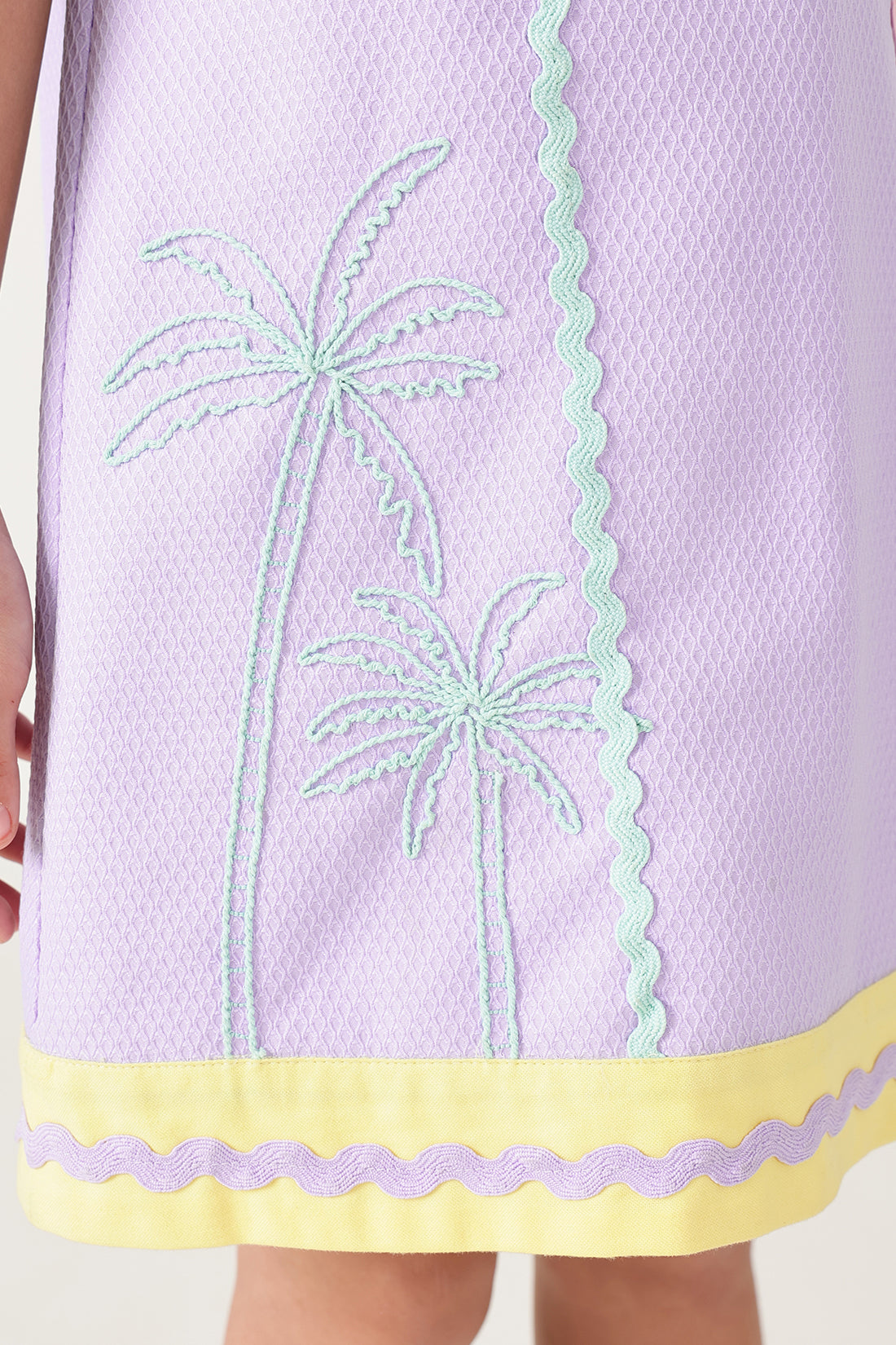 One Friday Girls Lilac Solid Dress