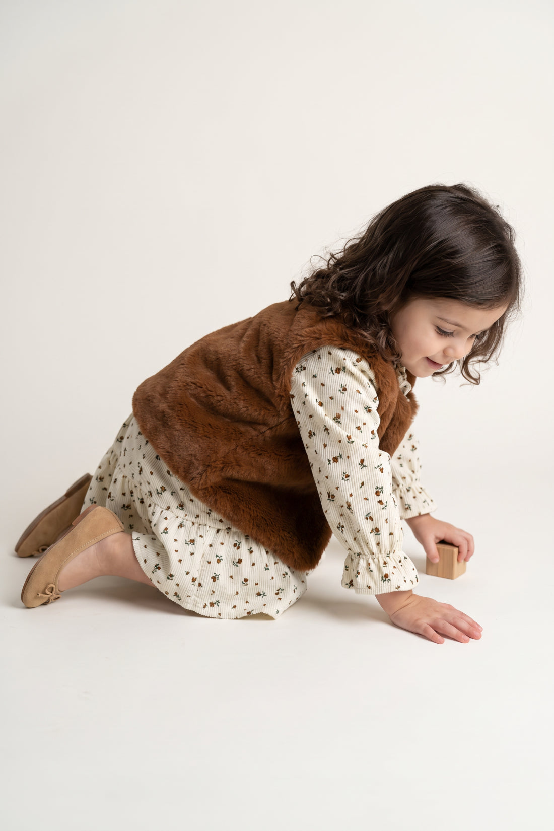 Baby Girls Multicolour Woven Button Clothing Set
