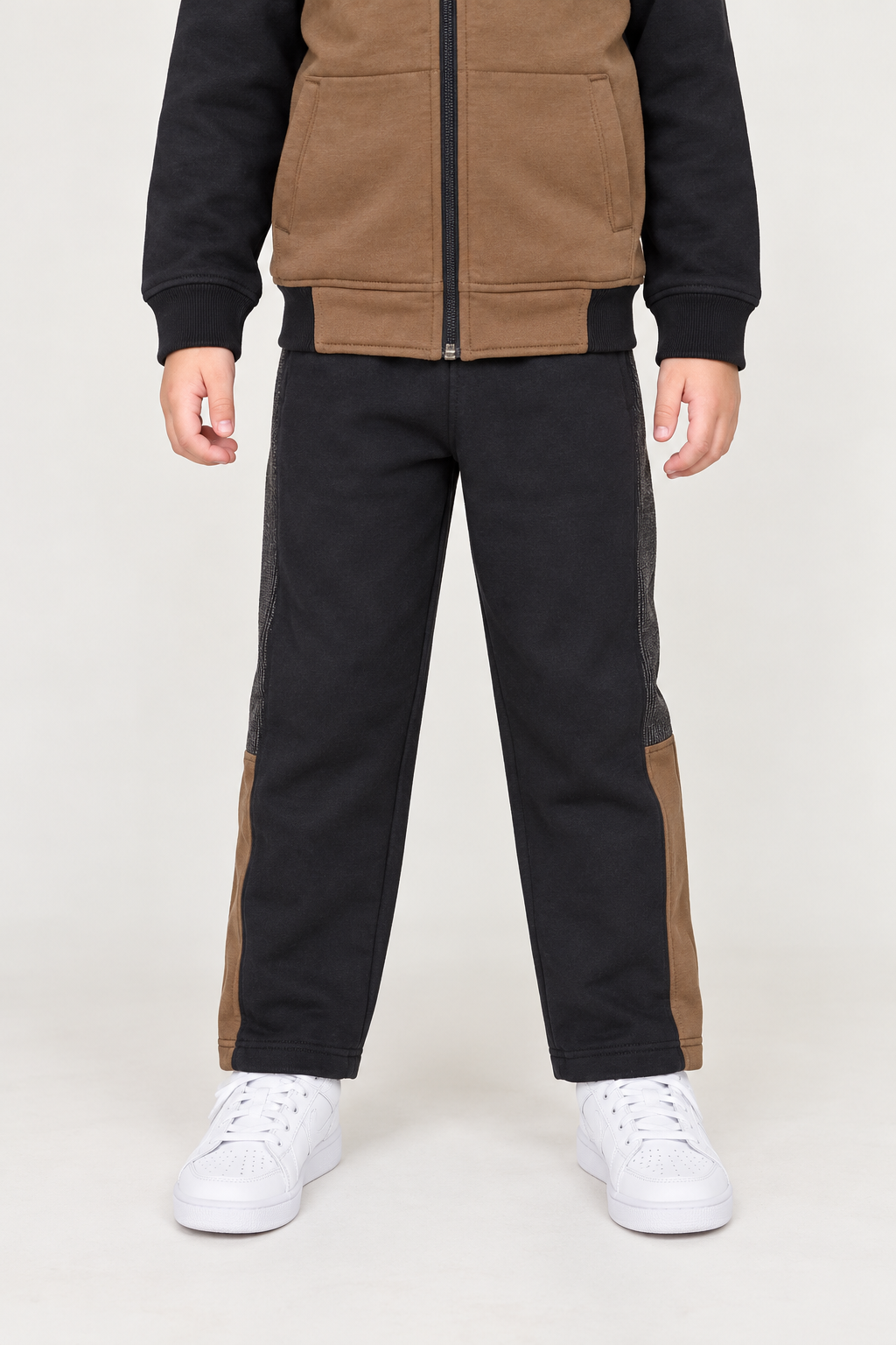 Boys Multicolour Cotton Blend Loose Fit Track Pants