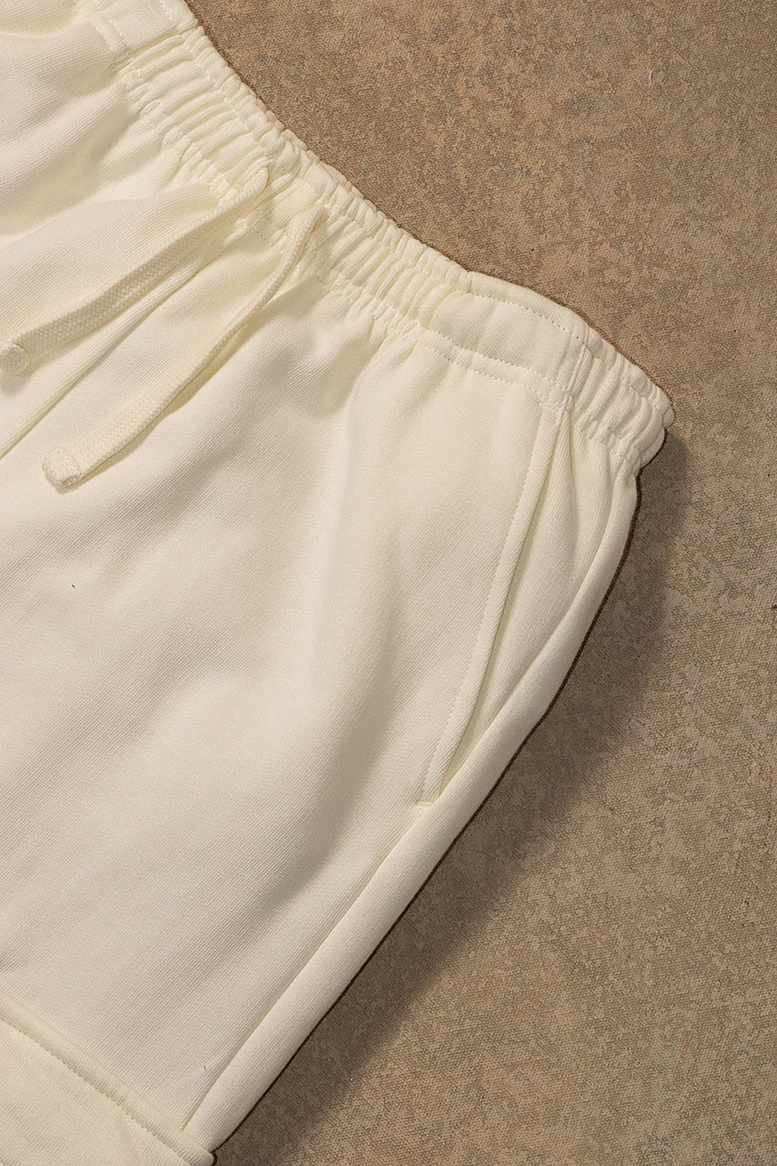 Girls Off White Solid Sweatshirt With Trouser