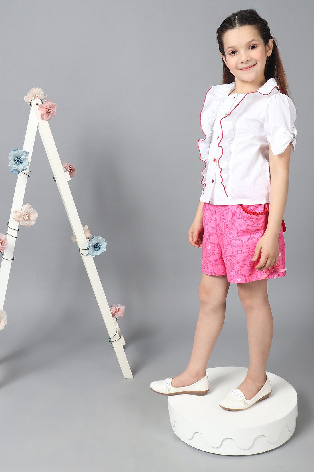 One Friday Kids Girls Disney Snow White Printed Embellished Shirt Top - One Friday World