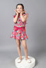 One Friday Kids Girls Multicolored Floral Printed Skirt