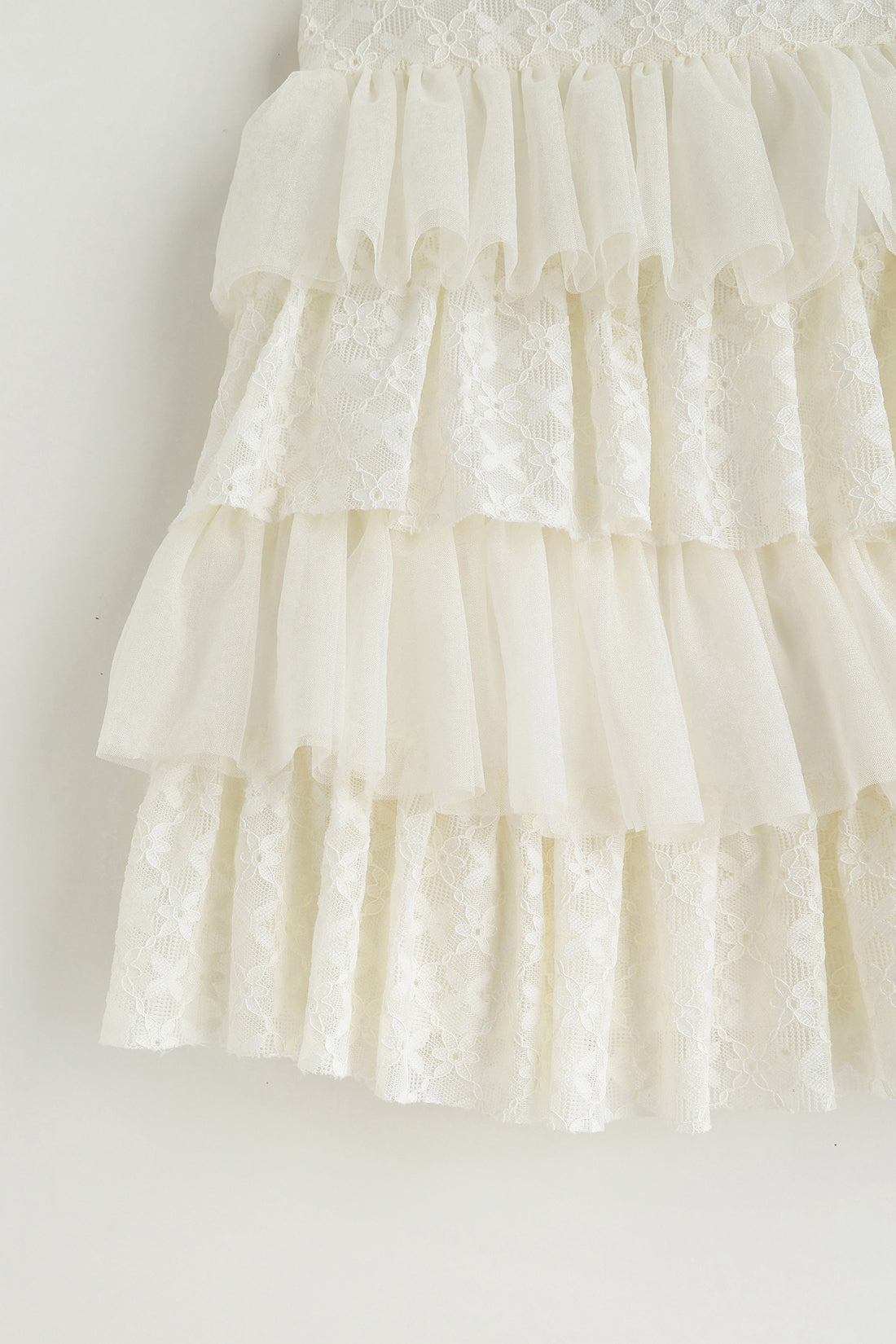 Kids Girls Off-White Fit and Flare Sleeveless Solid Dress by One Friday