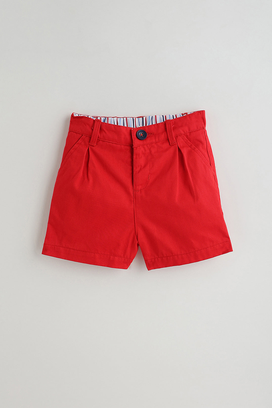 Kids Boys Red Regular Solid Shorts by One Friday