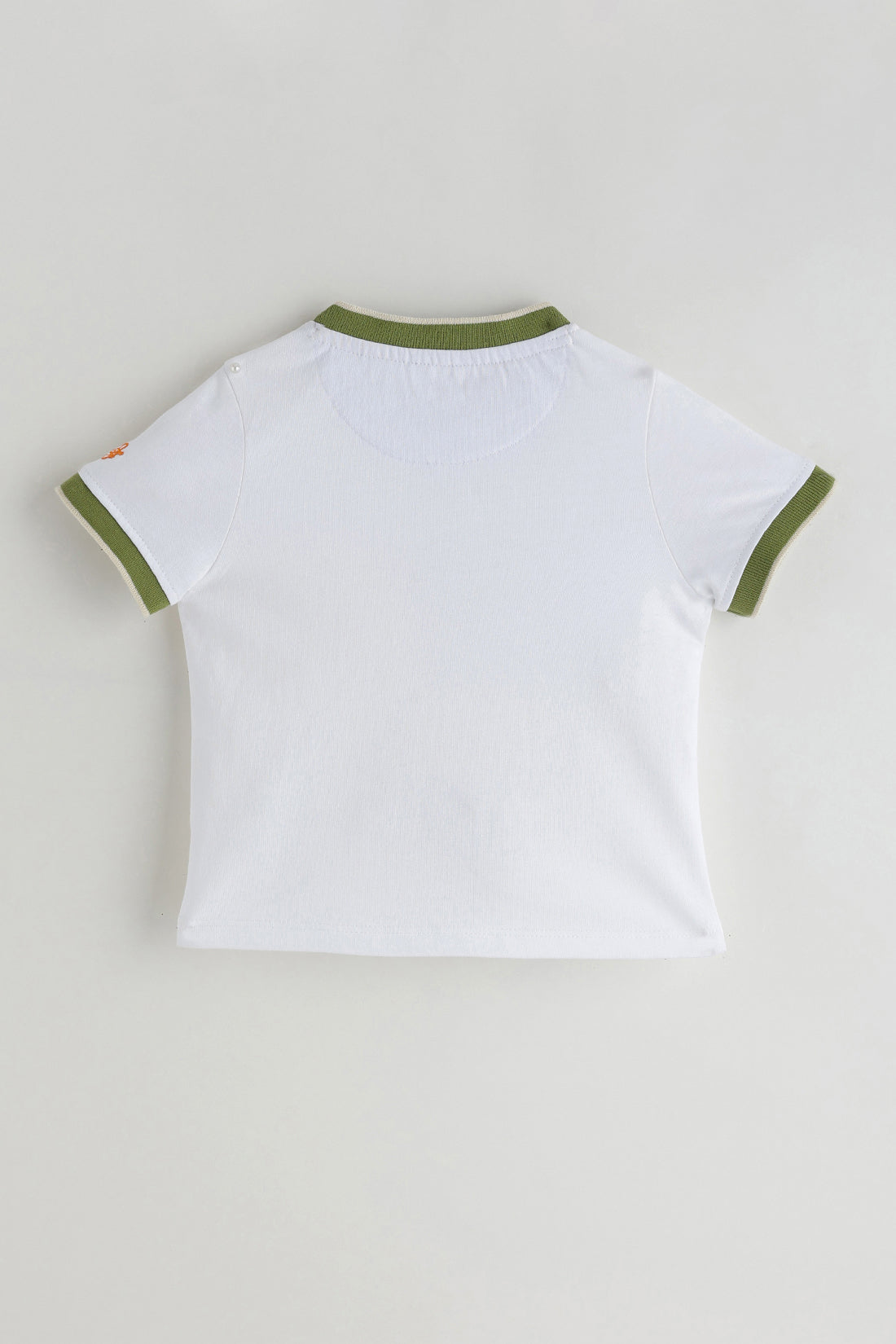 Kids Boys White & Green Short Sleeve Clothing Set By One Friday