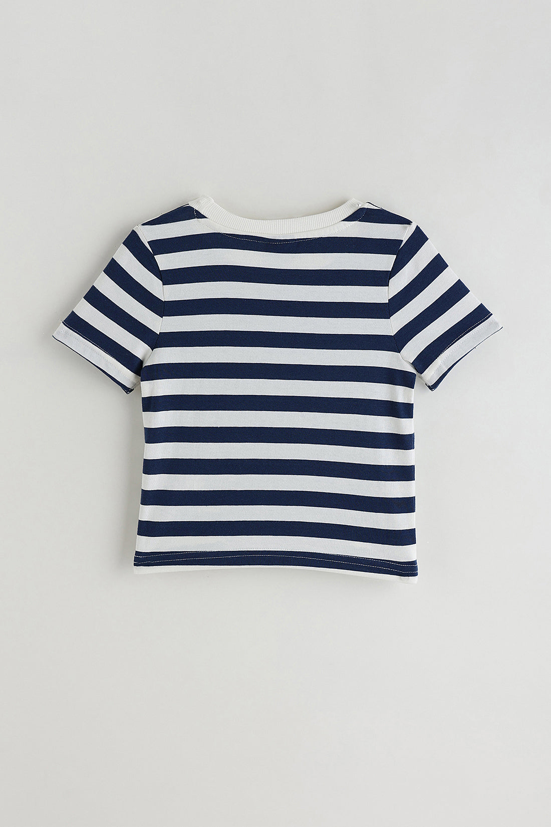 Kids Boys Blue Regular Half Sleeve Printed T-Shirt By One Friday