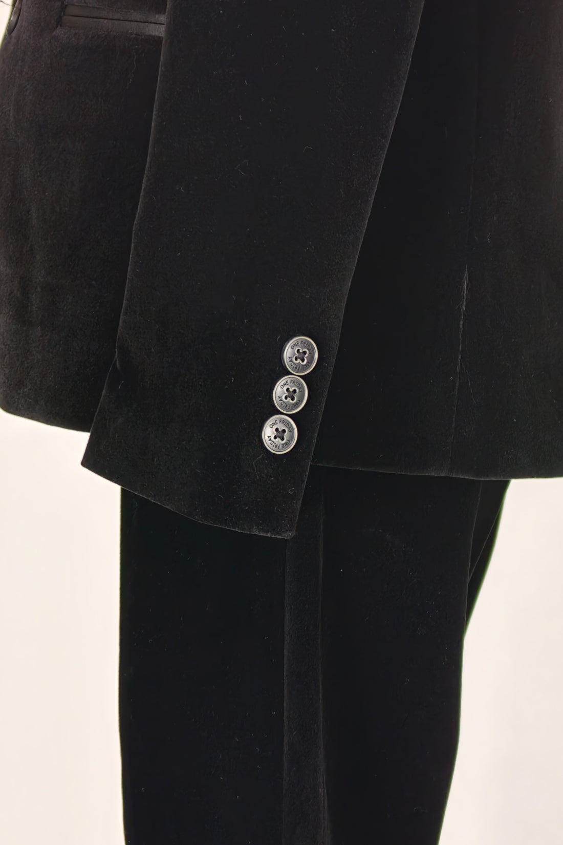 Boys Black Cotton Twill Straight Fit Trousers