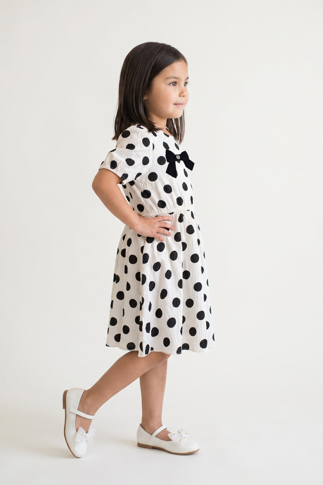Multi Chiffon Print Button Front Half Sleeve Dress