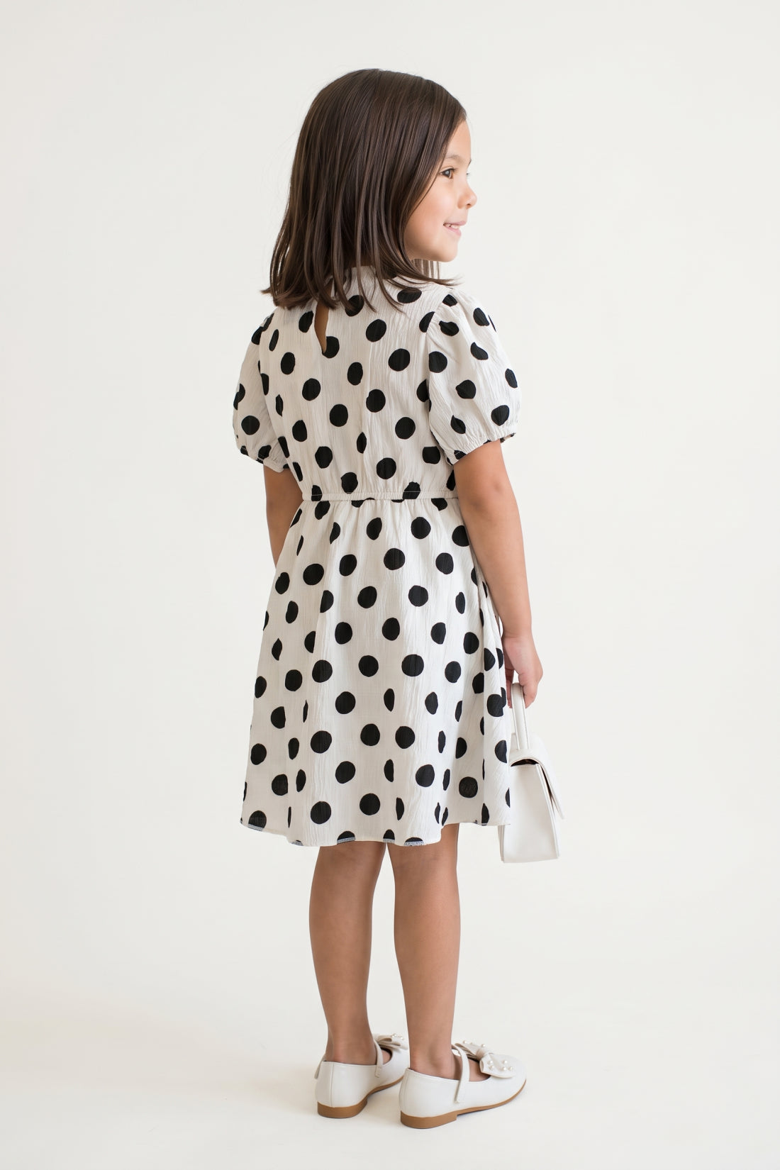 Multi Chiffon Print Button Front Half Sleeve Dress