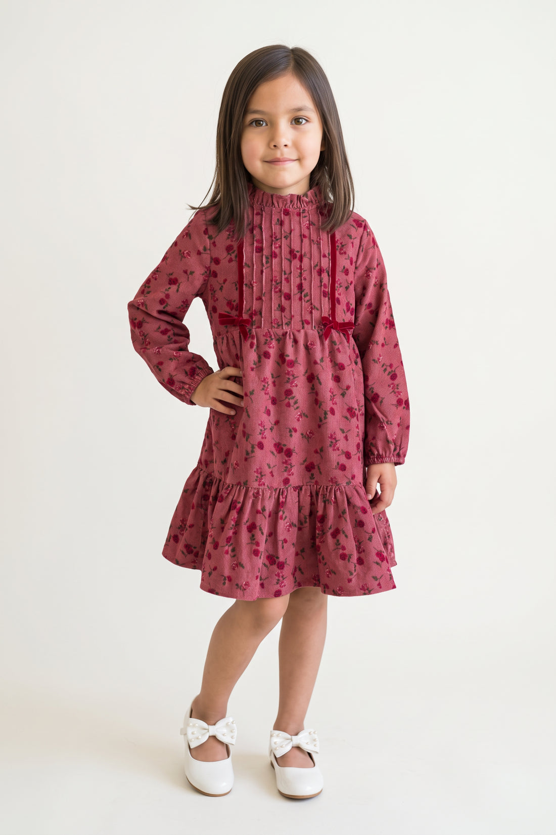 Multi Printed Polyester Full Sleeve Dress