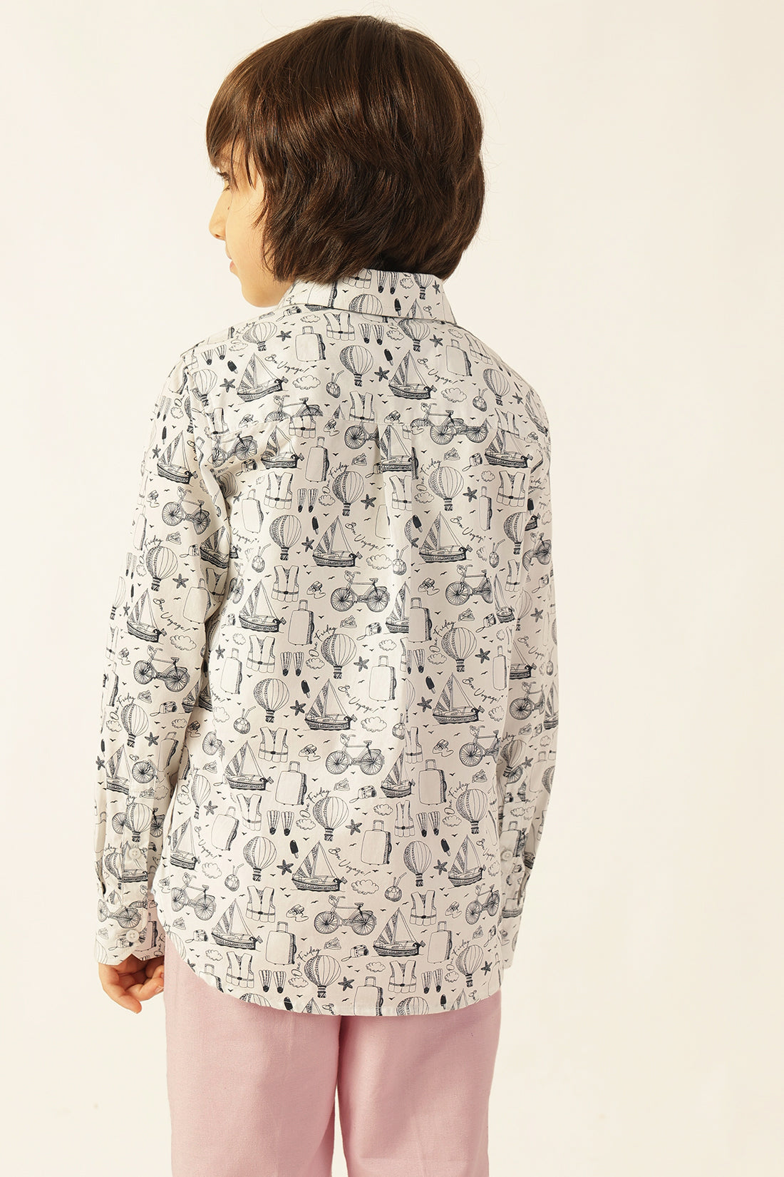 Boys Multi Color Abstract Shirt