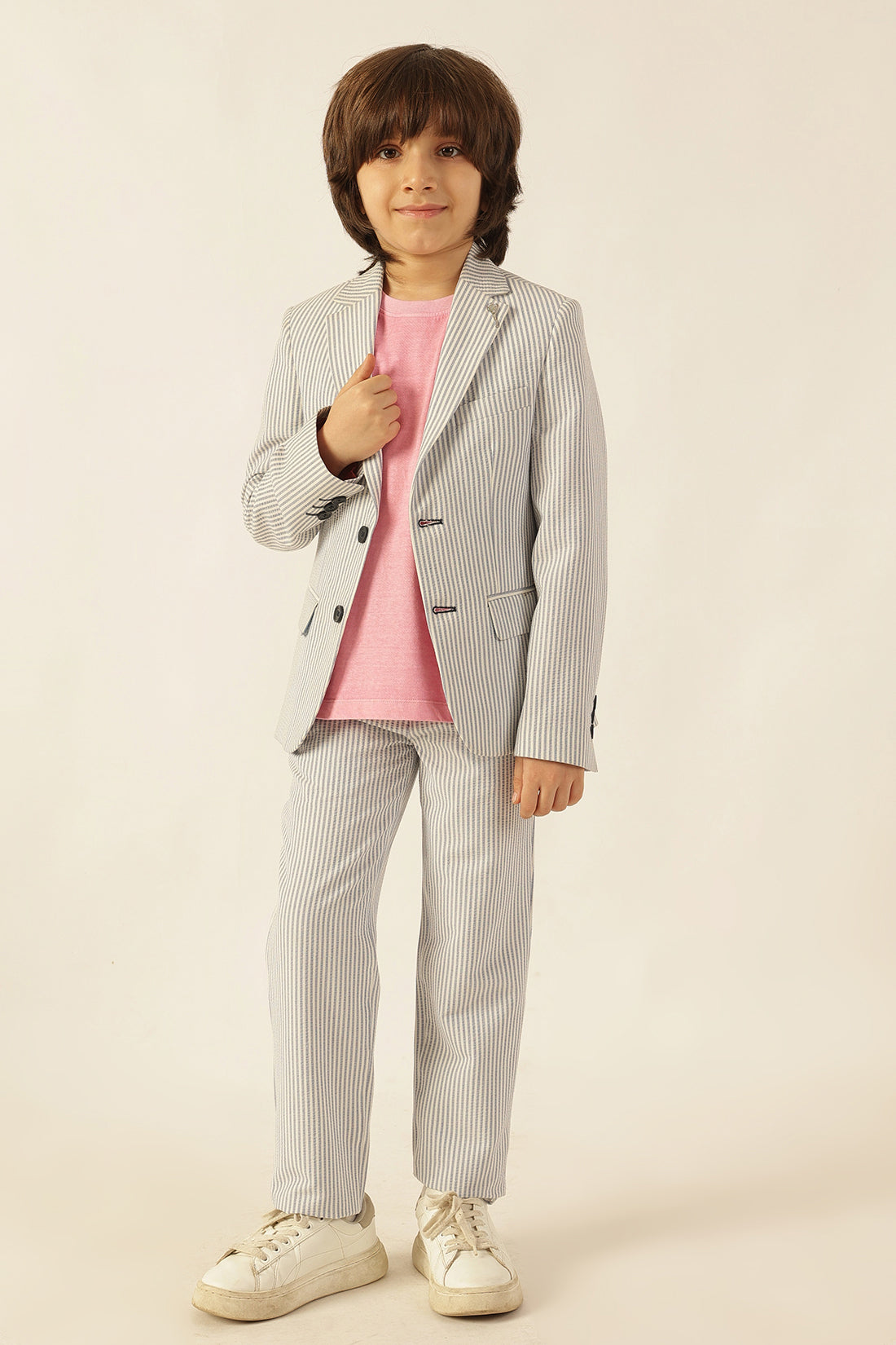Boys Blue Seersucker Blazer