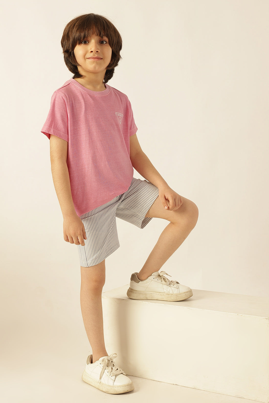 Boys Blue Striped Seersucker Shorts