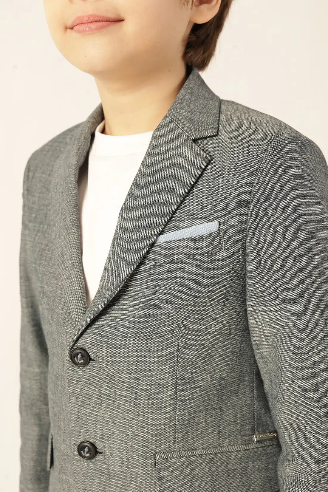 Boys Blue Chambray Blazer