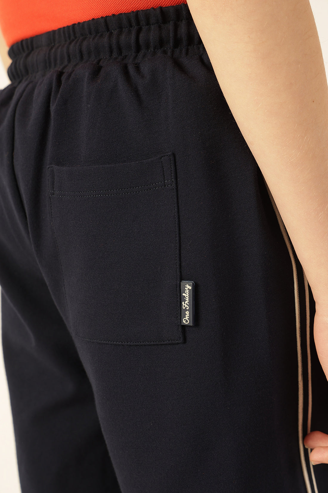 Boys Navy Blue Knit Tencel Lycra Shorts