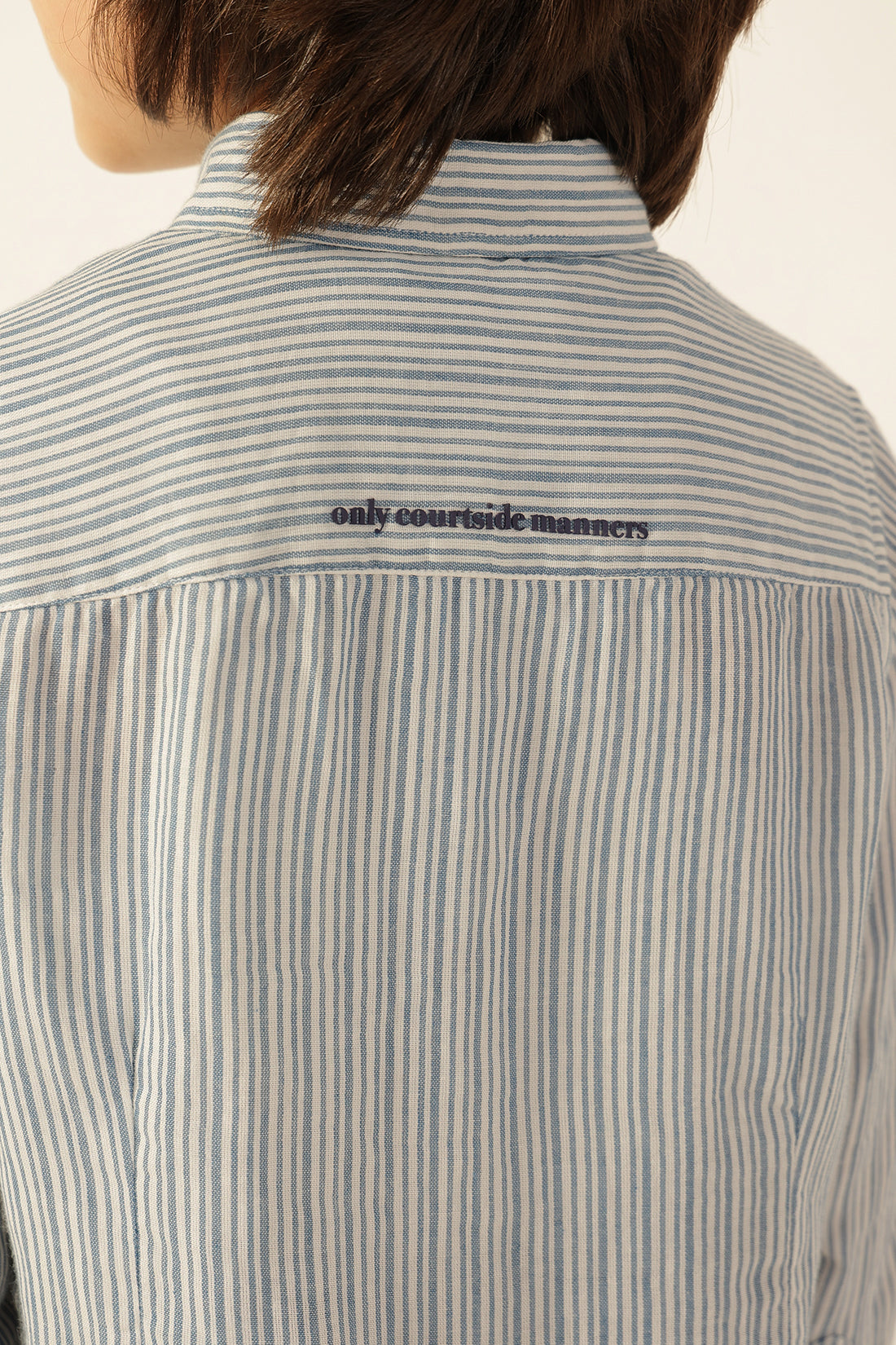 Boys Blue Striped Cotton Shirt