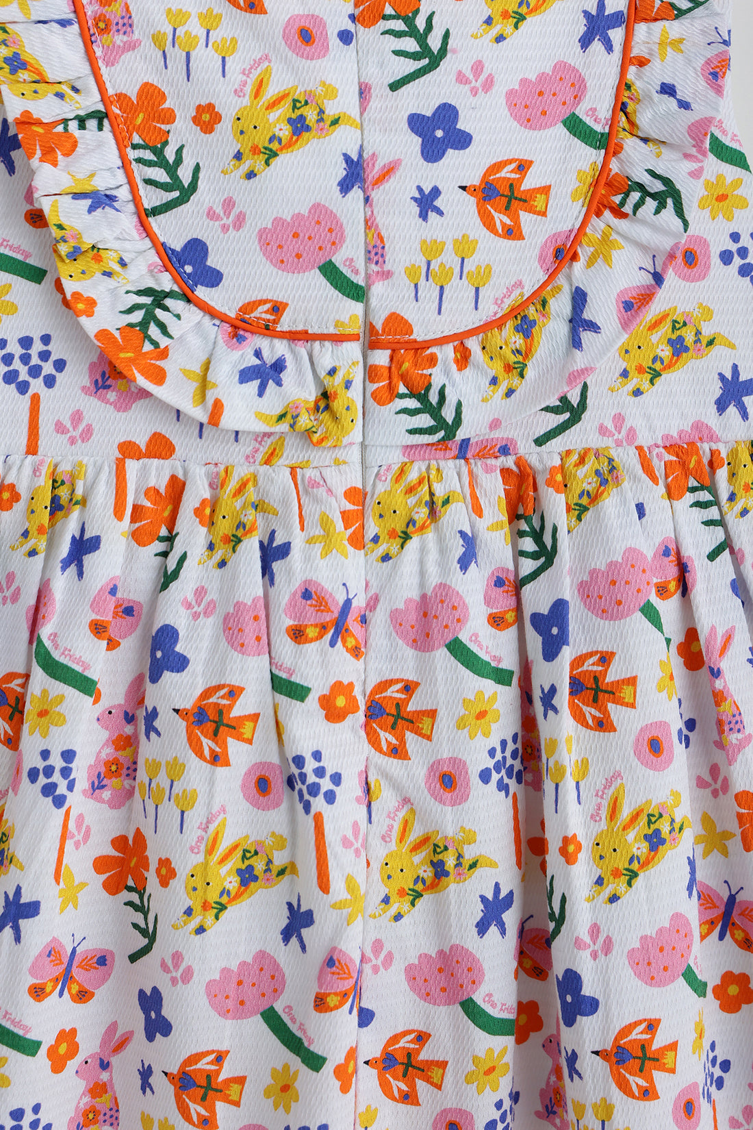 Kids Girls Floral Drop Waist Fit Sleeveless Printed Dress by One Friday