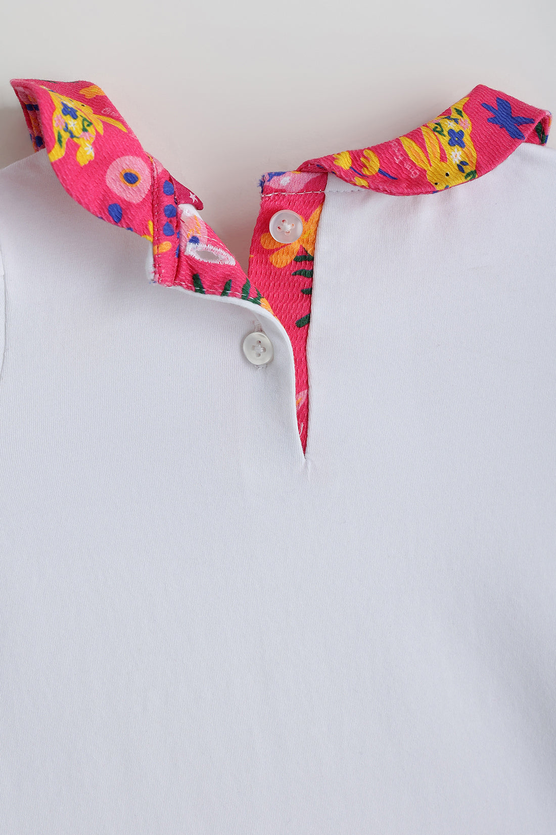 बेबी गर्ल्स मल्टी प्रिंटेड निट टॉप और ट्राउज़र