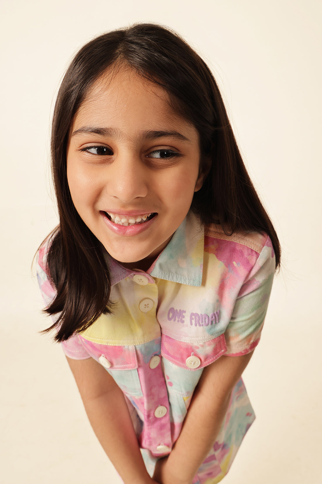 Girls Multi Tie Dye Shirt Dress