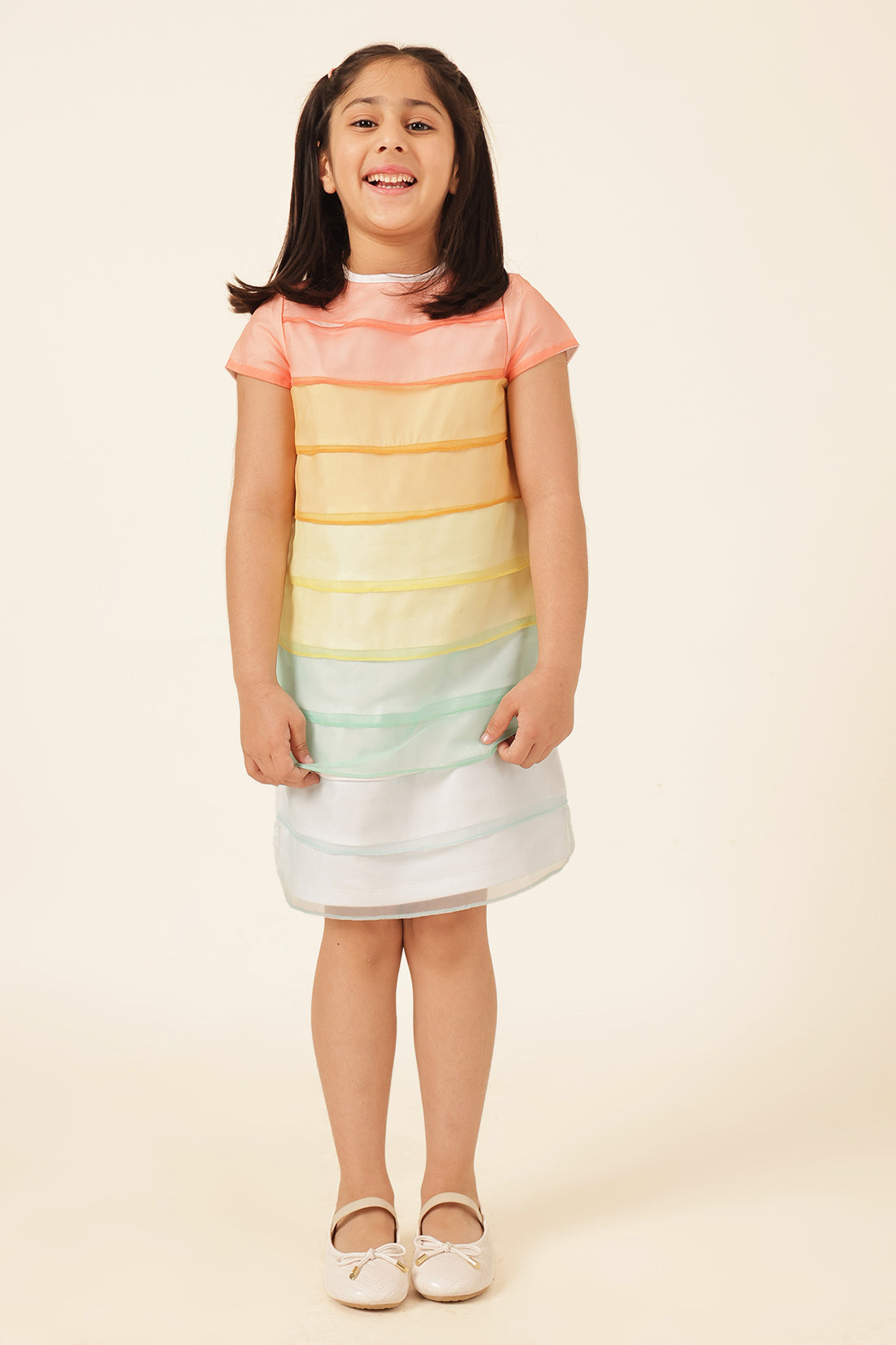 Girls Multi Organza Blend Dress