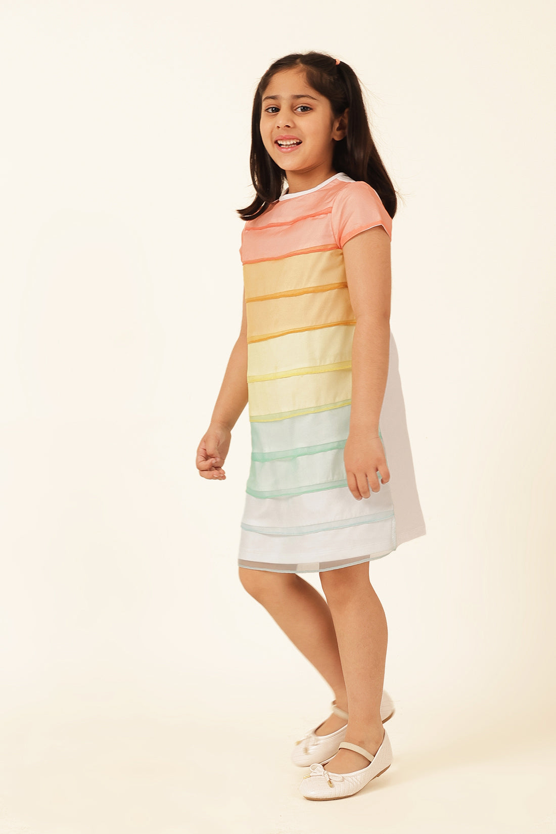 Girls Multi Organza Blend Dress