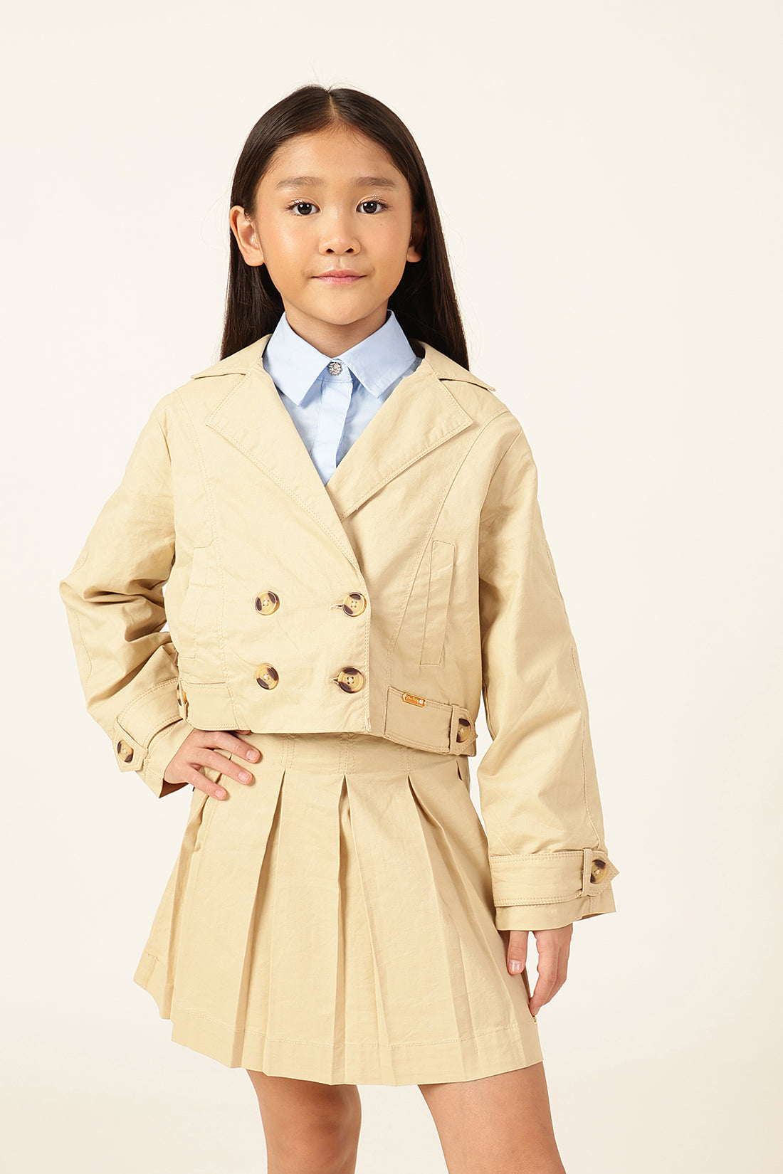 Girls’ Beige Trench Jacket One Friday