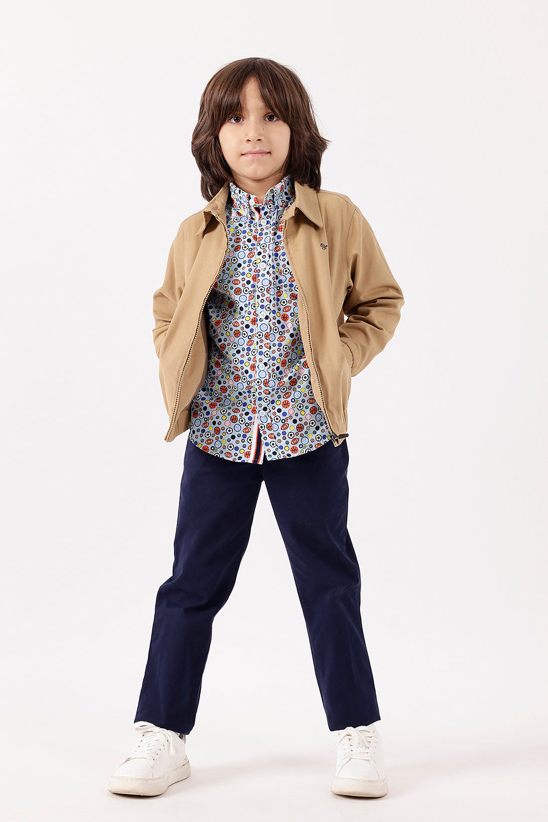 Boys Navy Blue Cotton Trouser