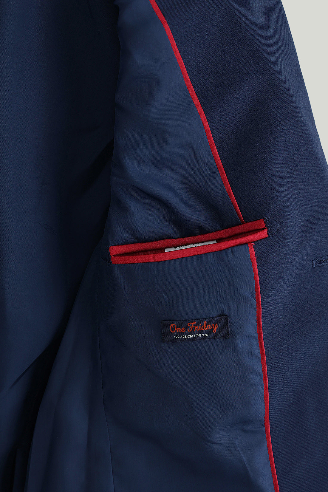 One Friday Boys Navy Blue Solid Suit