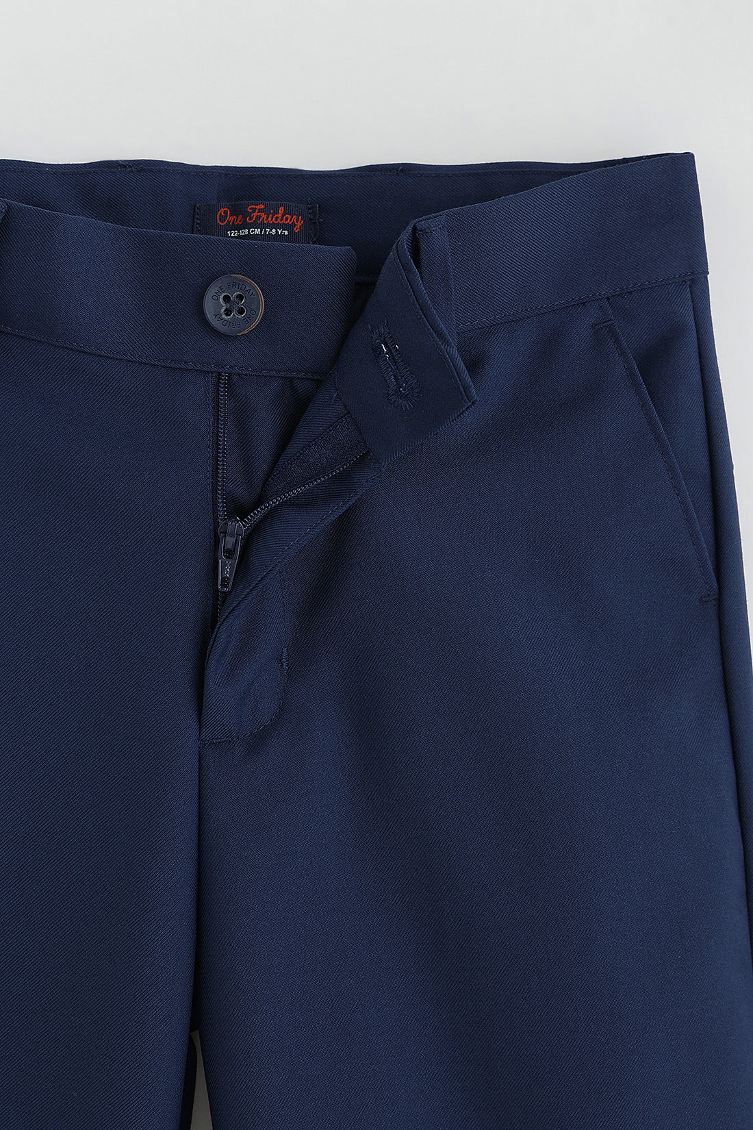 One Friday Boys Navy Blue Solid Suit