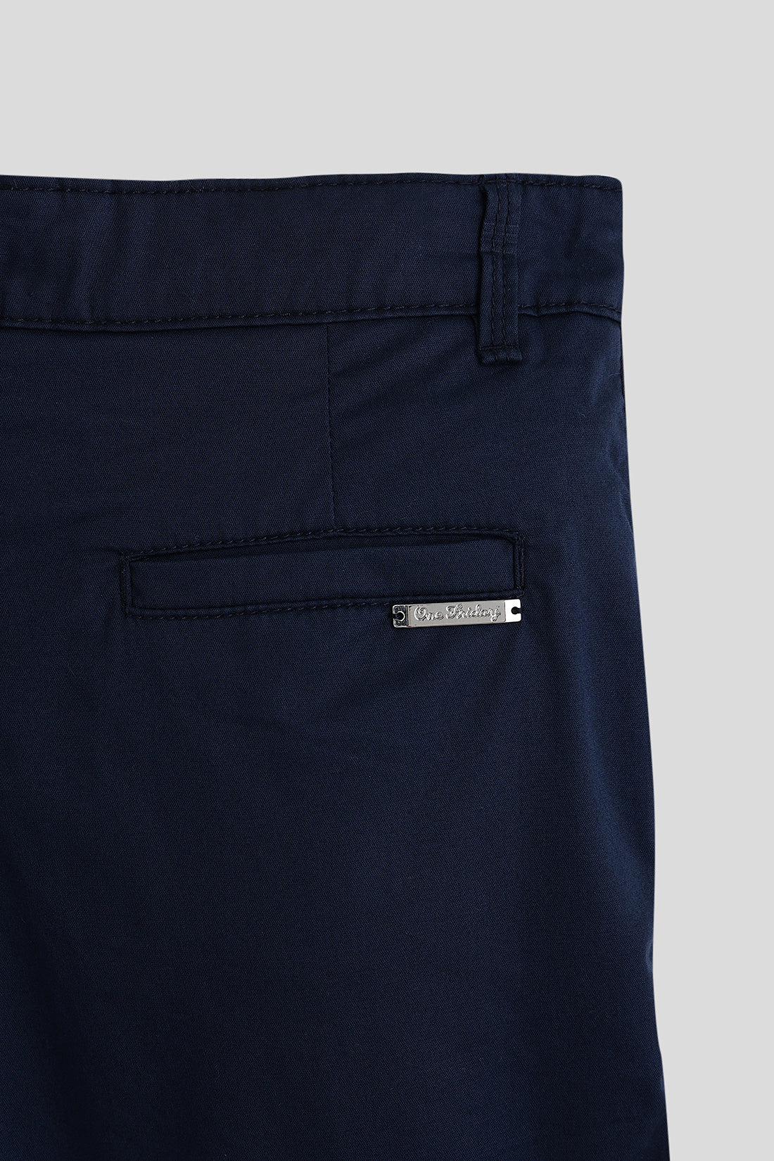 One Friday Boys Navy Blue Solid Short