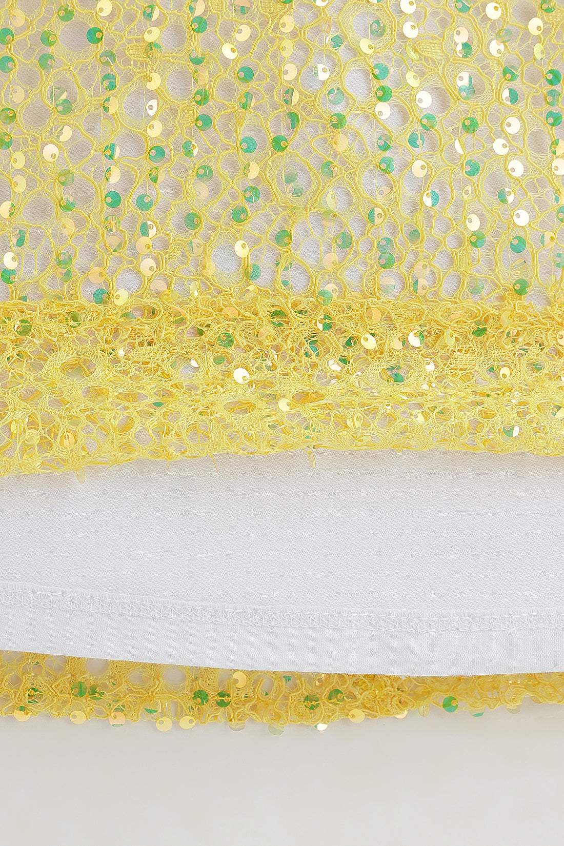 Girls Yellow A-Line Cap Sleeve Solid Dress By One Friday