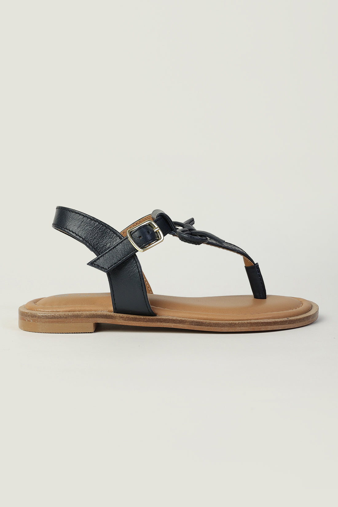 One Friday Girls Navy Blue Solid Sandal