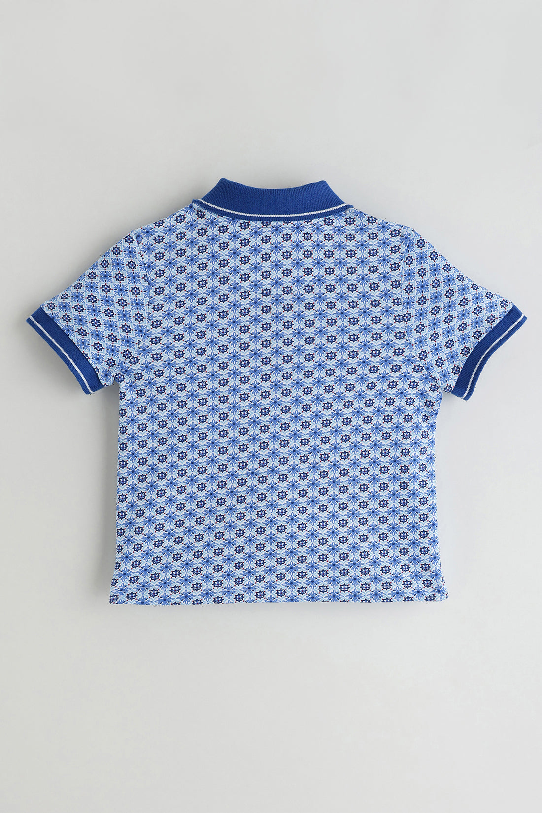 Kids Boys Blue Regular Short Sleeve Printed T-Shirt by One Friday