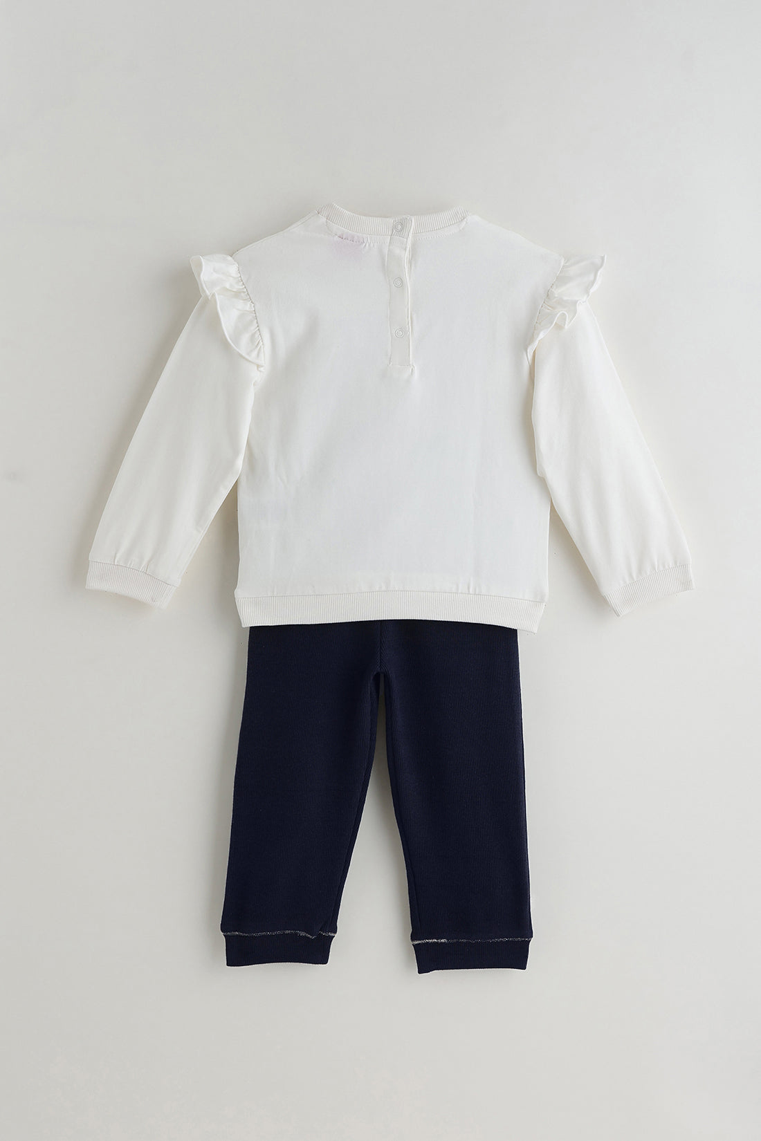 Kids Girls White Sweatshirt with Pants