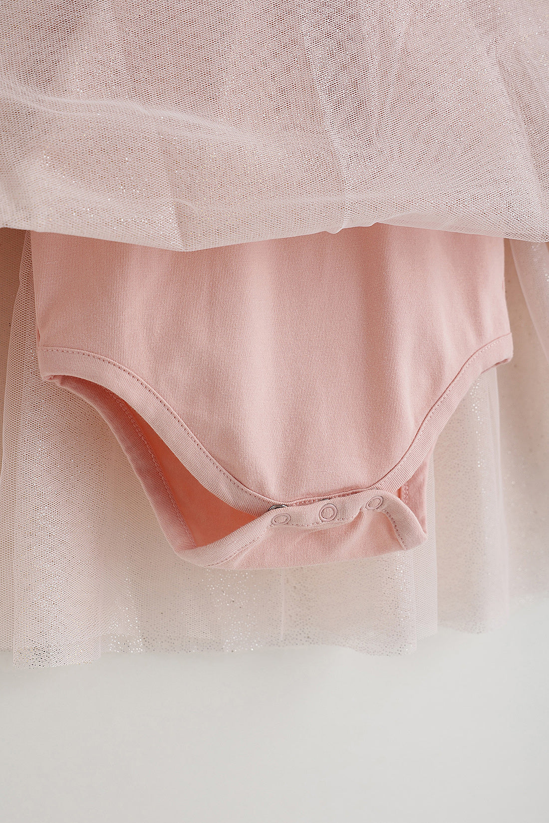 Kids Girls Peach Regular Fit Full Sleeve Solid Dress by One Friday