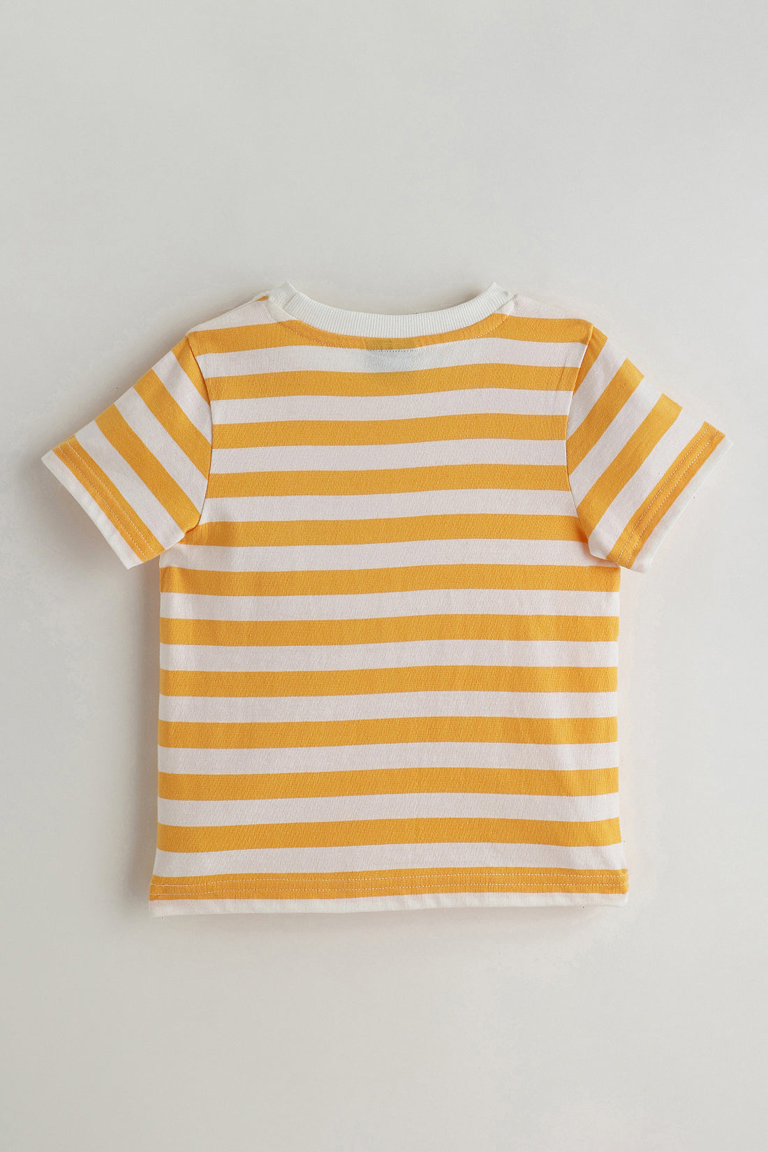 Kids Boys Yellow Regular Half Sleeve Printed T-Shirts By One Friday