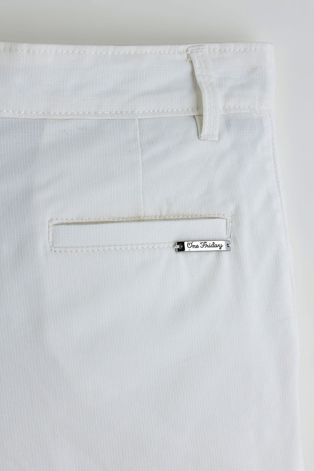 Boys Off White Regular Fit Shorts