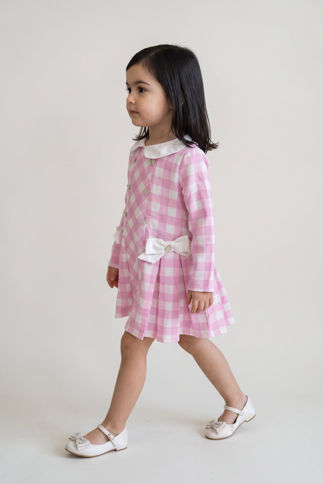 Baby Girls Pink Checked Cotton Summer Dress