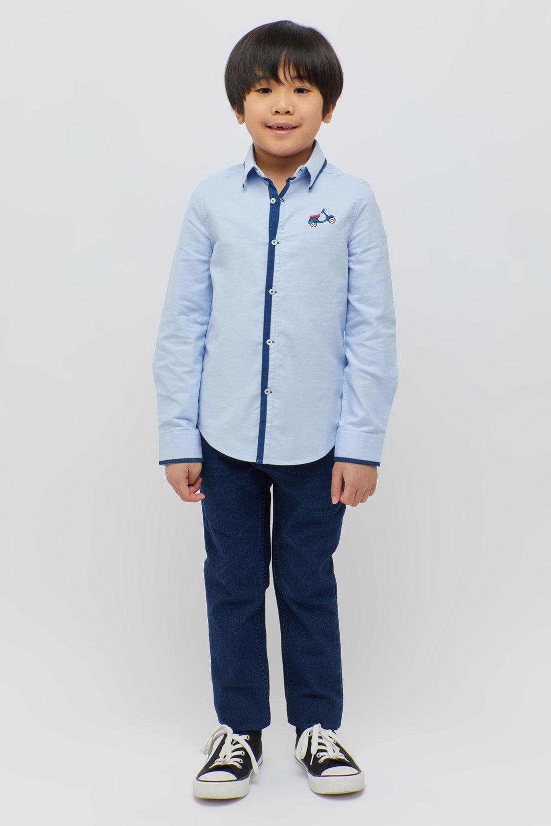 One Friday Light Blue Formal Shirt - One Friday World