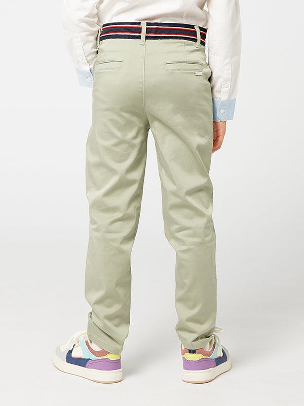 One Friday Green Pants with Belt style waistband - One Friday World